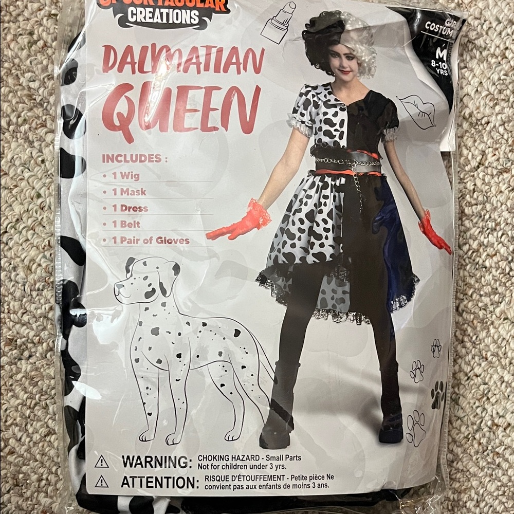 Dalmatian Queen Kids Costume